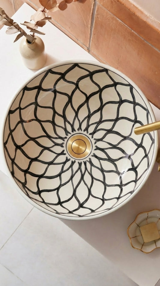 Vasque Marocaine en céramique de style oriental #348NB