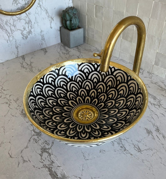 Vasque Marocaine avec contour en laiton #16