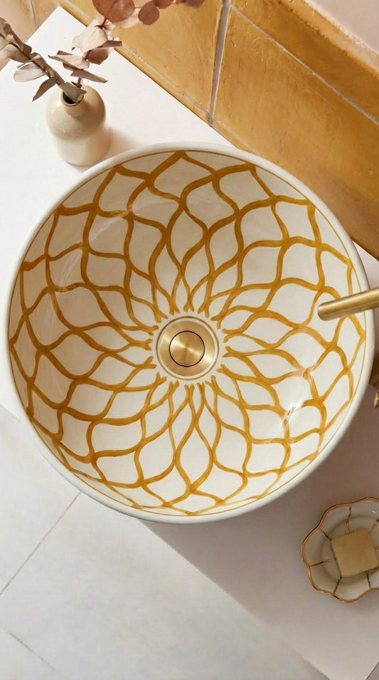 Vasque Marocaine en céramique de style oriental #348JM