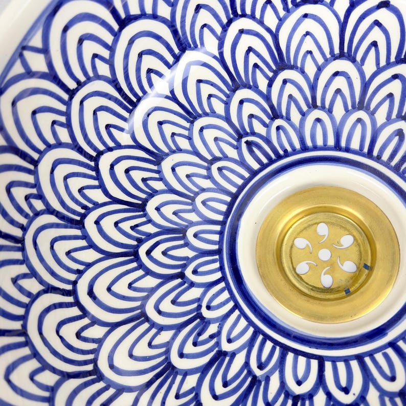Marokkanisches Keramikwaschbecken im orientalischen Stil #274