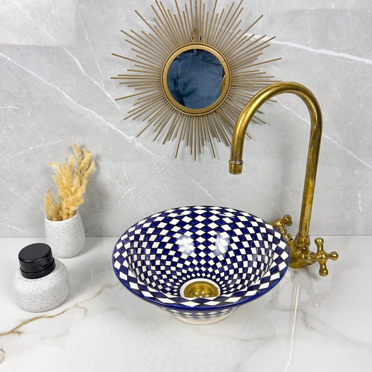 Marokkanisches Keramikwaschbecken im orientalischen Stil #289