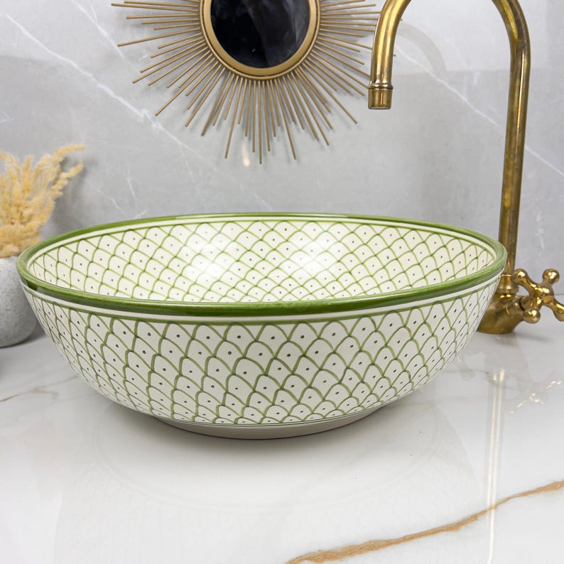 Marokkanisches Keramikwaschbecken im orientalischen Stil #275