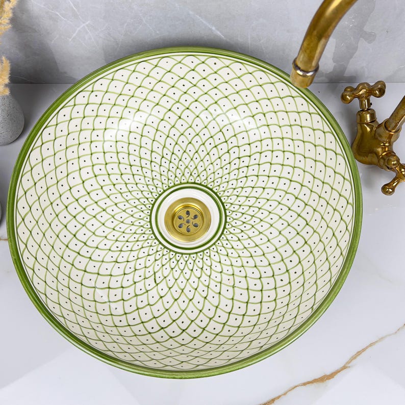 Marokkanisches Keramikwaschbecken im orientalischen Stil #275
