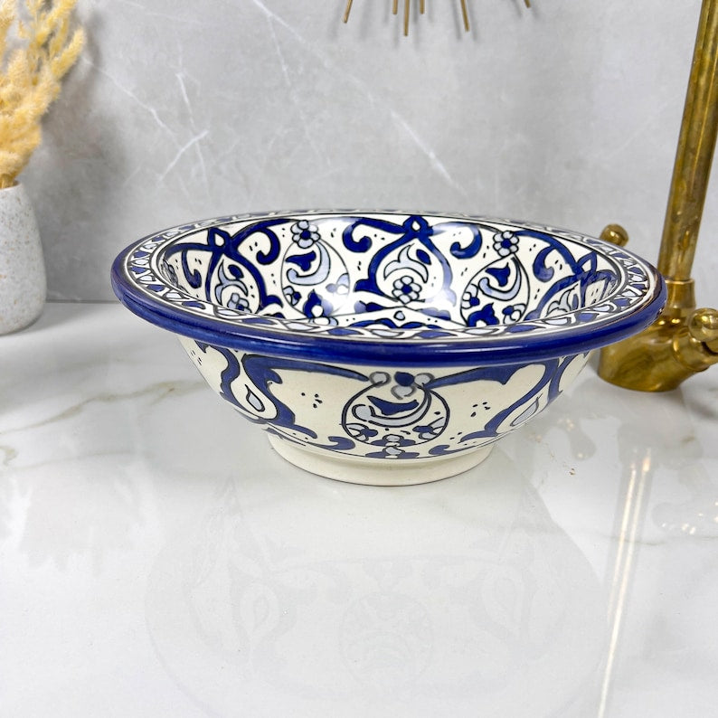 Marokkanisches Keramikwaschbecken im orientalischen Stil #291