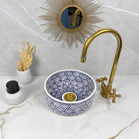 Marokkanisches Keramikwaschbecken im orientalischen Stil #280