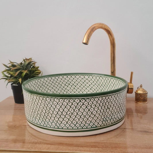 Marokkanisches Keramikwaschbecken im orientalischen Stil #331