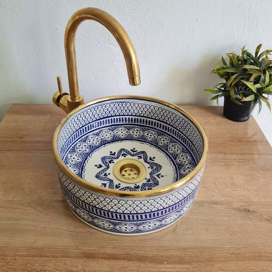 Vasque Marocaine avec contour en laiton #320