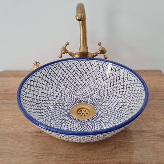 Marokkanisches Keramikwaschbecken im orientalischen Stil #326
