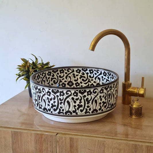 Marokkanisches Keramikwaschbecken im orientalischen Stil #329