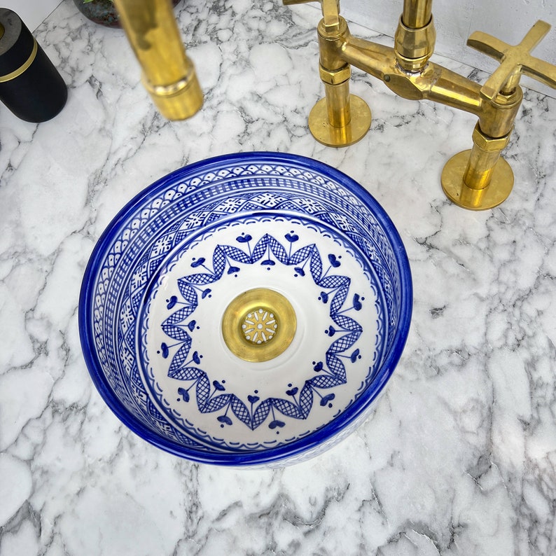 Marokkanisches Keramikwaschbecken im orientalischen Stil #143 