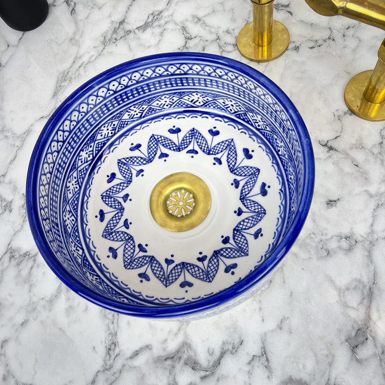 Marokkanisches Keramikwaschbecken im orientalischen Stil #143 