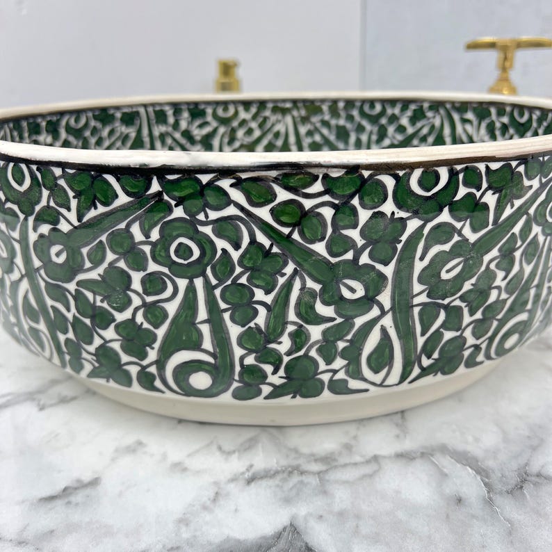 Marokkanisches Keramikwaschbecken im orientalischen Stil #146