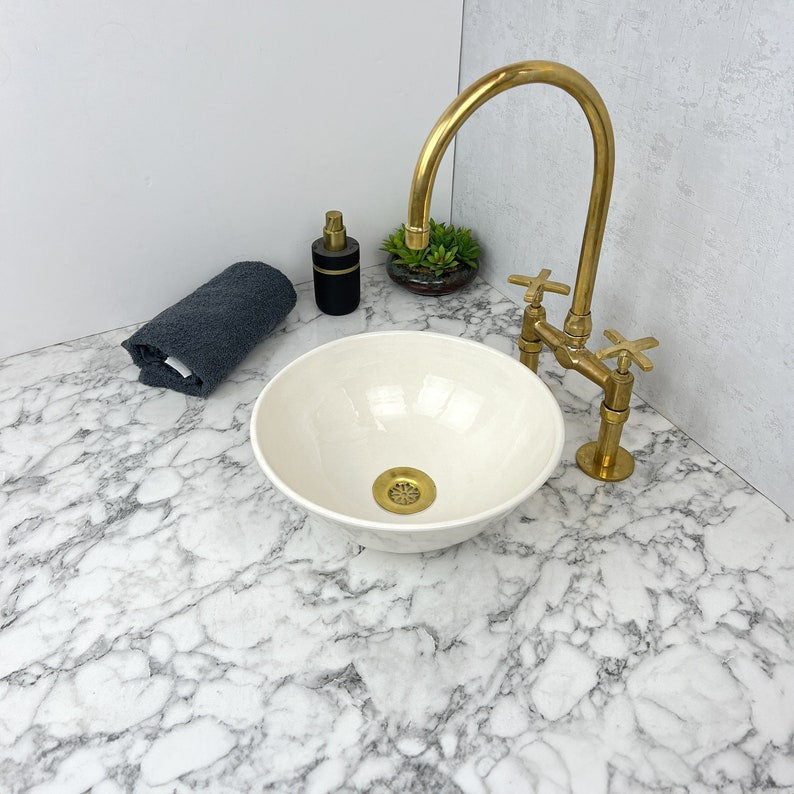 Marokkanisches Keramikwaschbecken im orientalischen Stil #148 