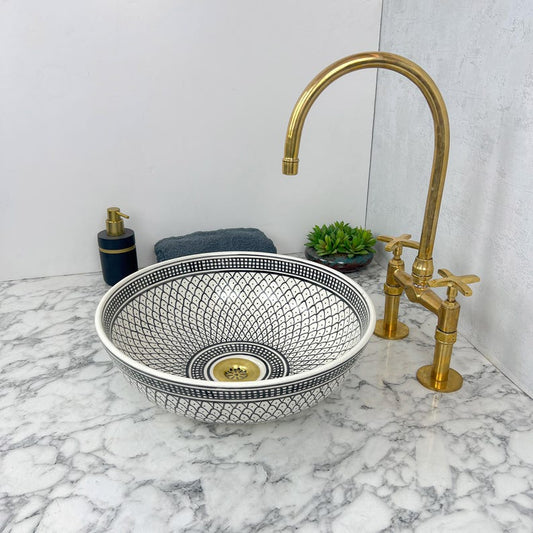 Marokkanisches Keramikwaschbecken im orientalischen Stil #172 