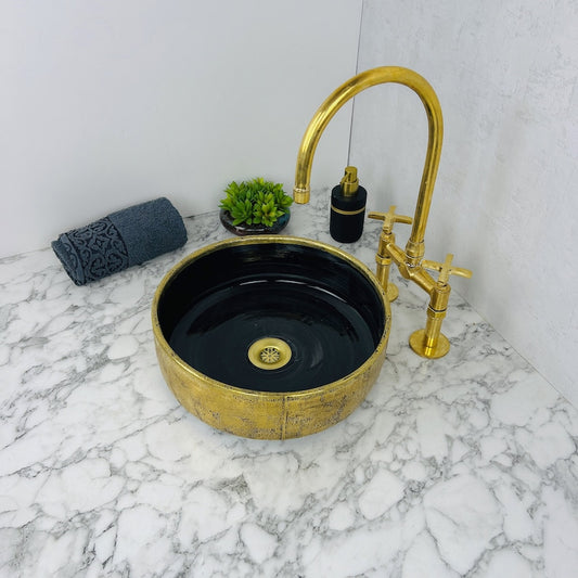 Moroccan Sink with brass rim #150
