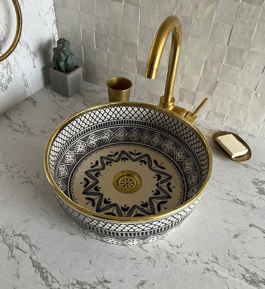 Vasque Marocaine avec contour en laiton #23