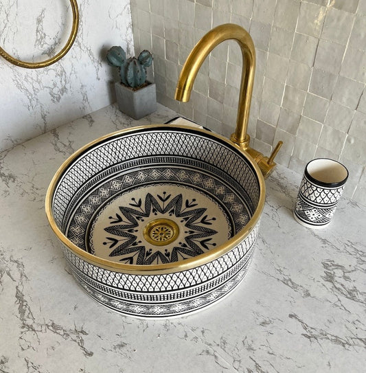 Vasque Marocaine avec contour en laiton #22