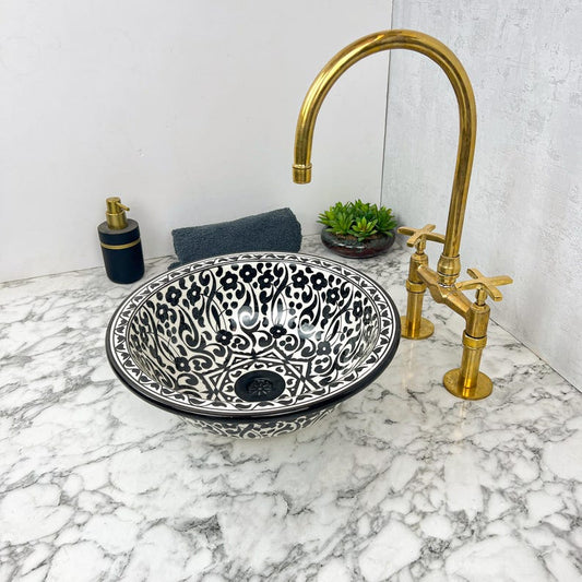 Marokkanisches Keramikwaschbecken im orientalischen Stil #133 