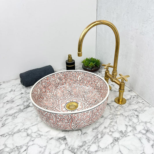 Marokkanisches Keramikwaschbecken im orientalischen Stil #137 