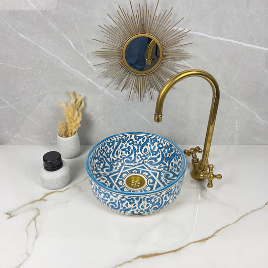 Marokkanisches Keramikwaschbecken im orientalischen Stil #294