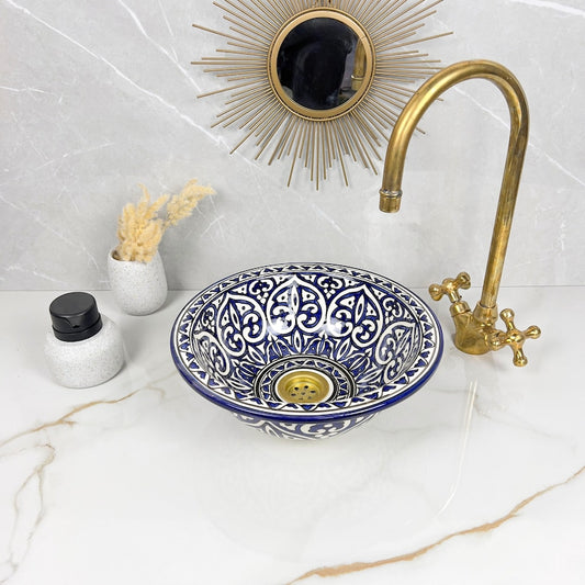 Marokkanisches Keramikwaschbecken im orientalischen Stil #258
