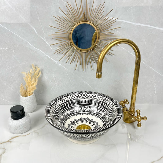 Marokkanisches Keramikwaschbecken im orientalischen Stil #287