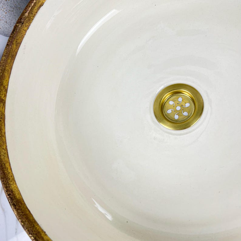 Marokkanisches Waschbecken mit Messingumrandung #228 