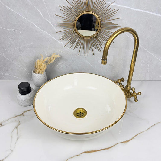 Königliches marokkanisches Becken – 14 Karat Goldrand Nr. 211 