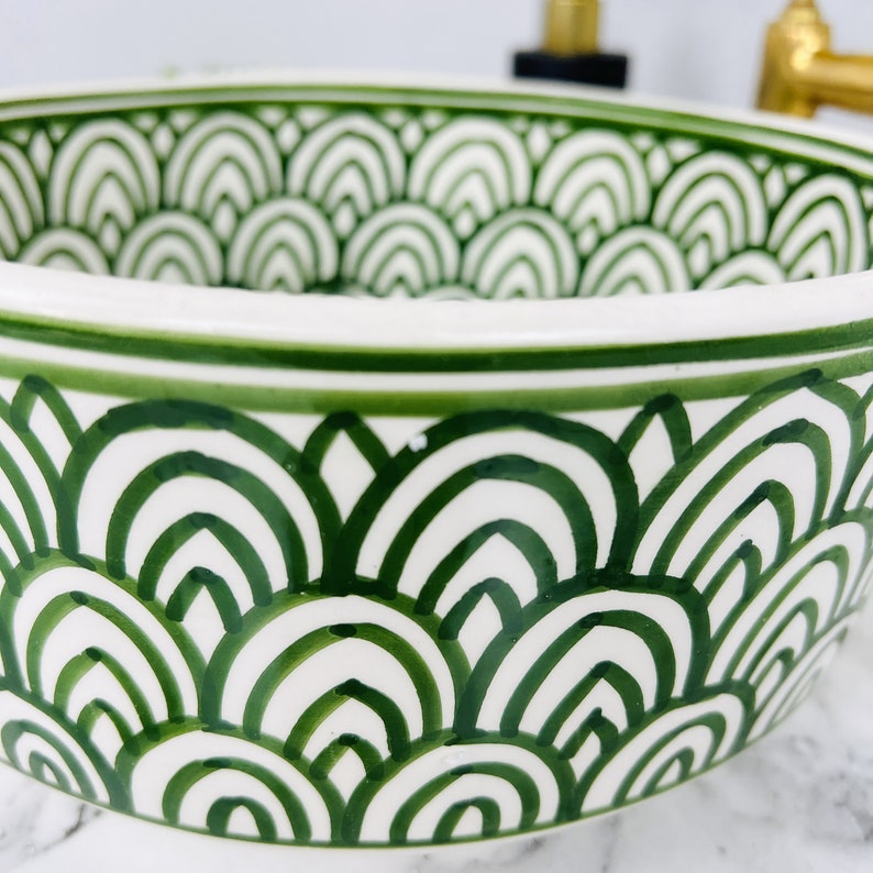 Marokkanisches Keramikwaschbecken im orientalischen Stil #145 