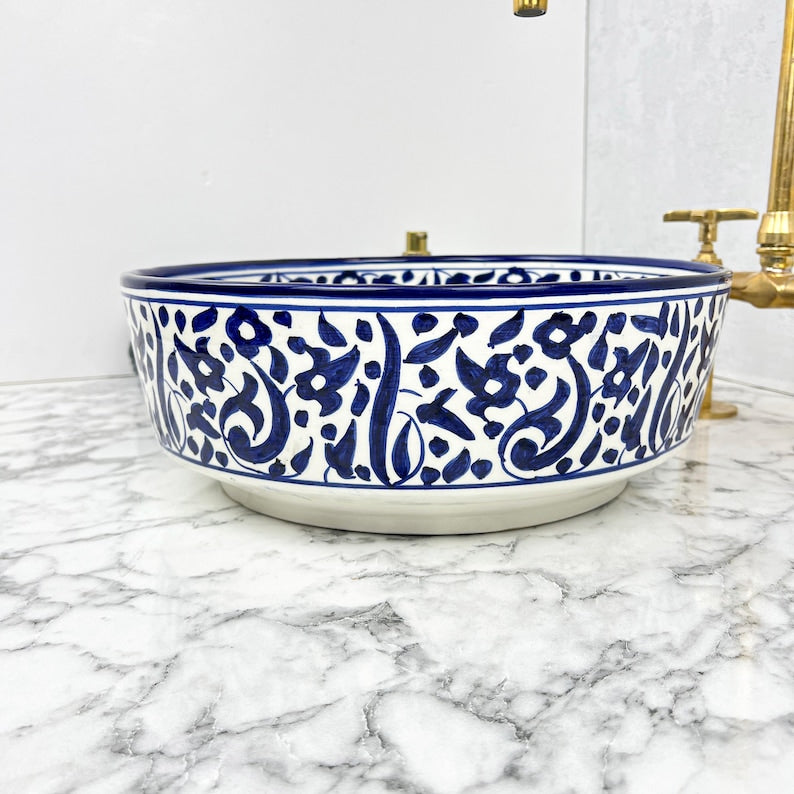Marokkanisches Keramikwaschbecken im orientalischen Stil #170 