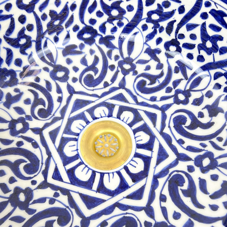 Marokkanisches Keramikwaschbecken im orientalischen Stil #170 