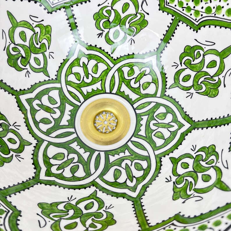 Marokkanisches Keramikwaschbecken im orientalischen Stil #173 