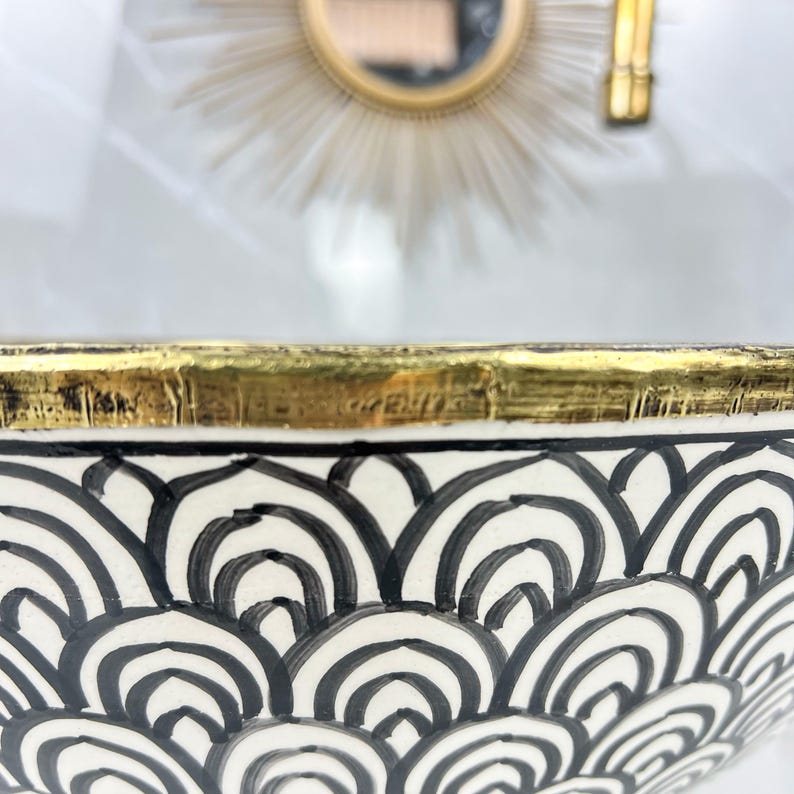 Moroccan Sink with brass rim #229