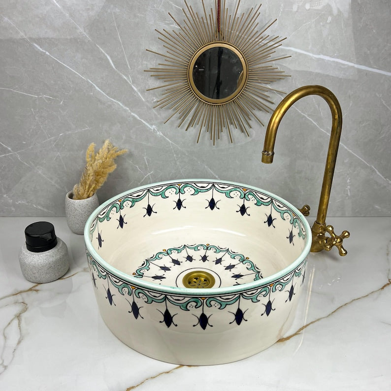 Vasque Marocaine en céramique de style oriental #299