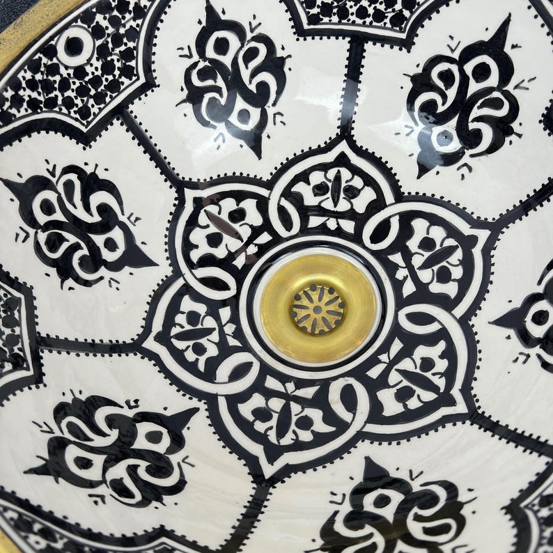 Moroccan Sink with brass rim #55F