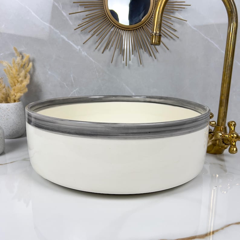 Marokkanisches Keramikwaschbecken im orientalischen Stil #241