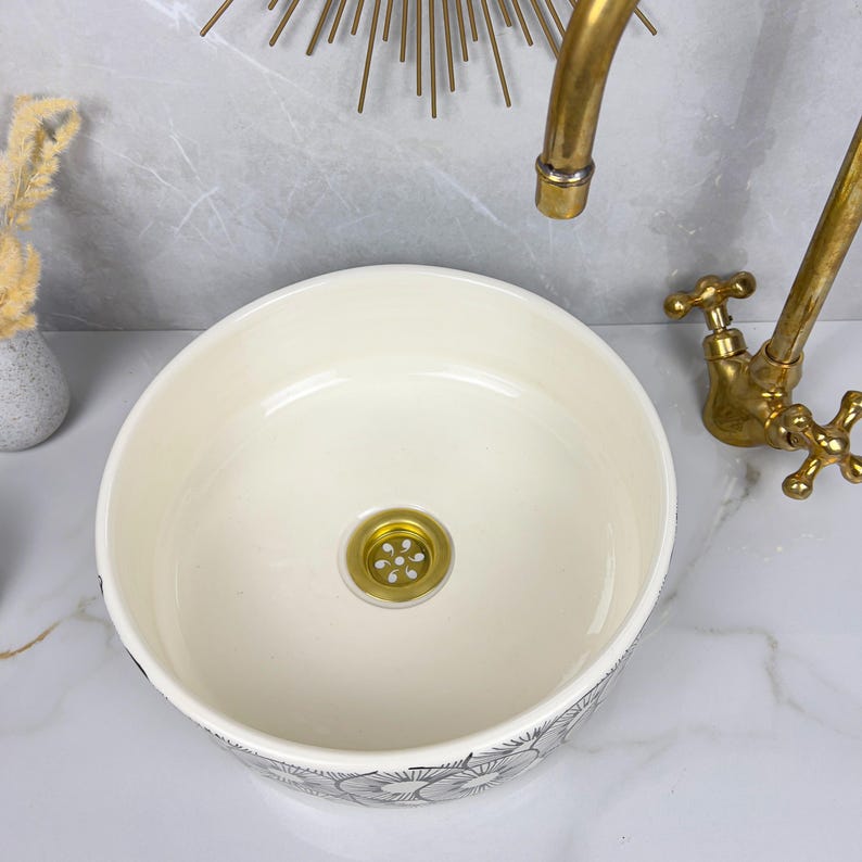 Marokkanisches Keramikwaschbecken im orientalischen Stil #276