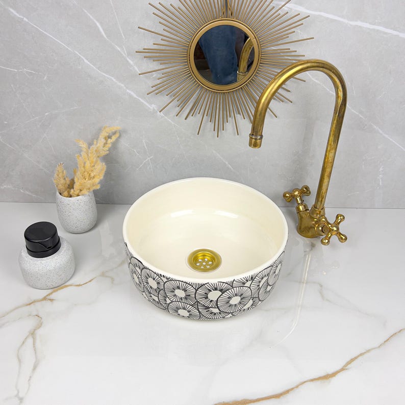 Marokkanisches Keramikwaschbecken im orientalischen Stil #276