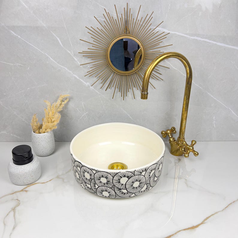 Marokkanisches Keramikwaschbecken im orientalischen Stil #276