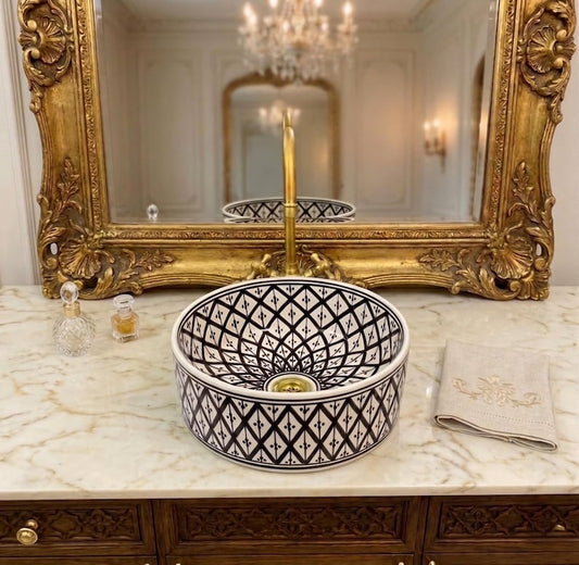 Marokkanisches Keramikwaschbecken im orientalischen Stil #353
