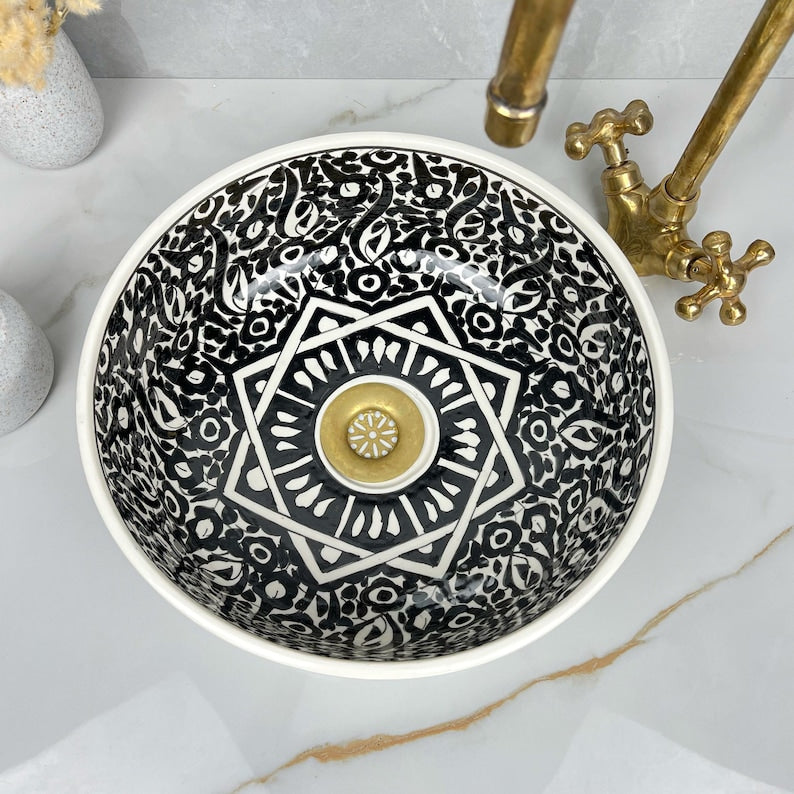 Vasque Marocaine en céramique de style oriental #307