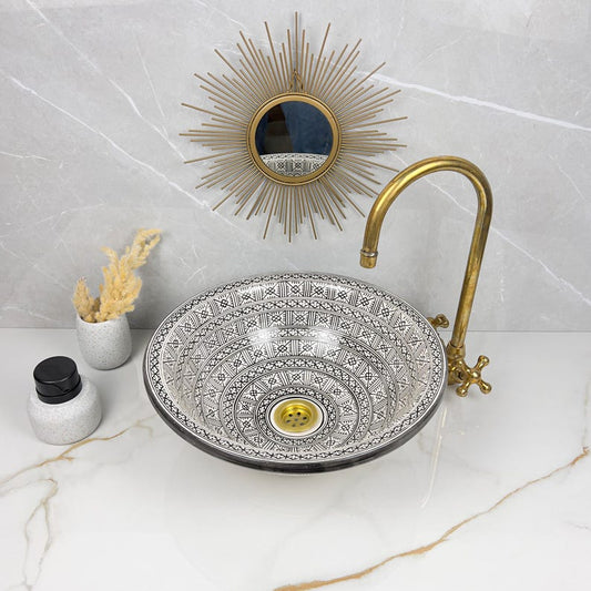 Marokkanisches Keramikwaschbecken im orientalischen Stil #271