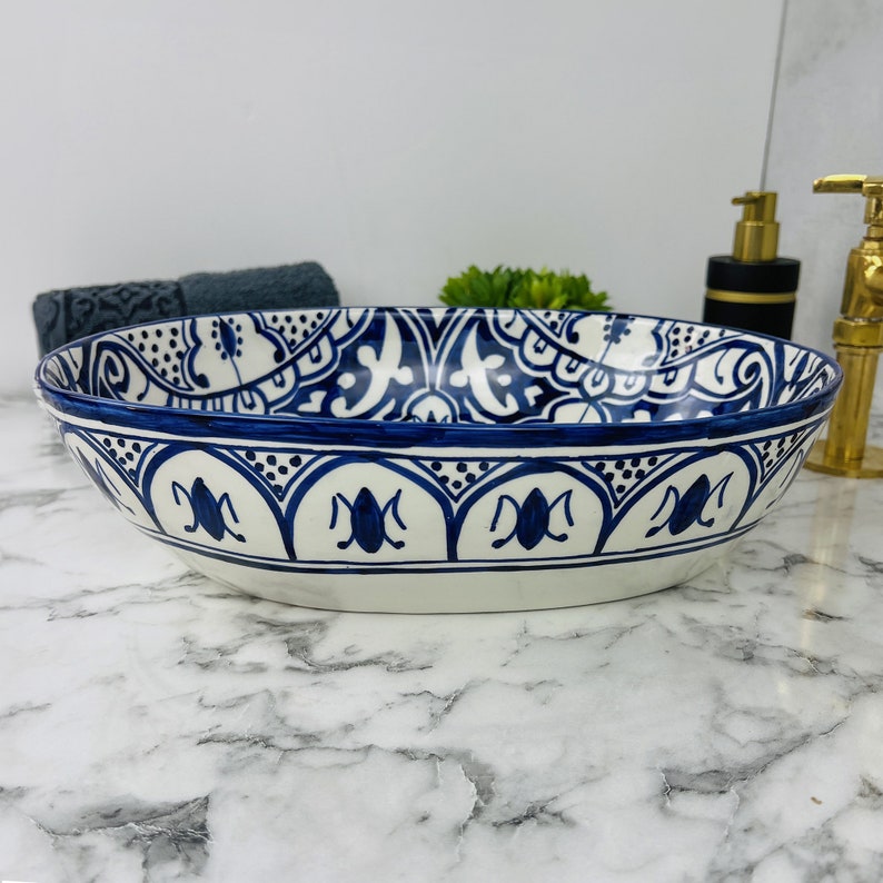 Oval Handmade Moroccan Sink #206