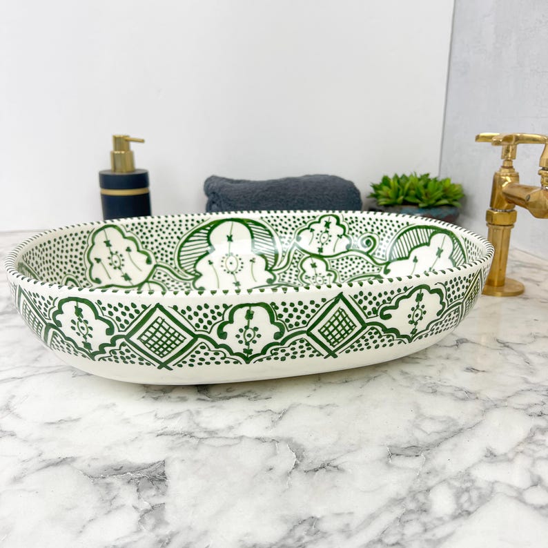Oval Handmade Moroccan Sink #208