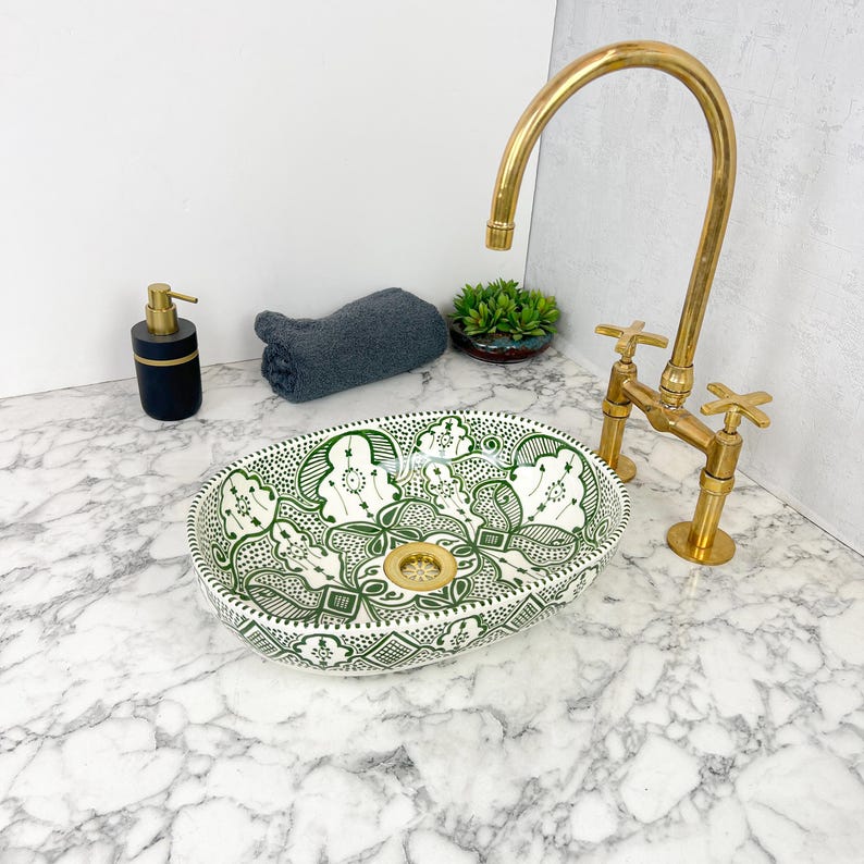 Oval Handmade Moroccan Sink #208