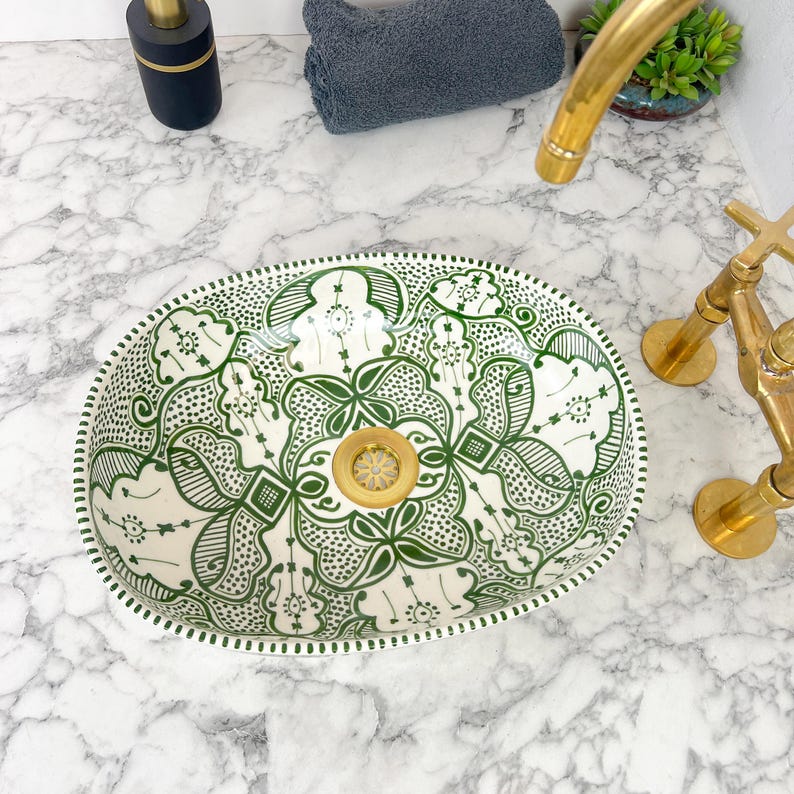 Oval Handmade Moroccan Sink #208