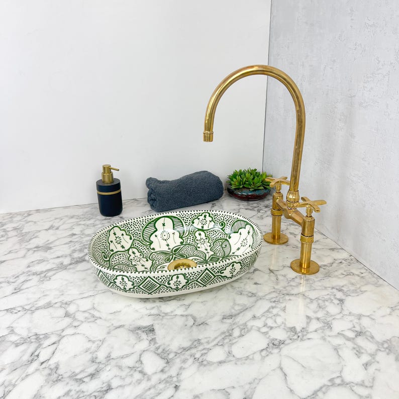 Oval Handmade Moroccan Sink #208