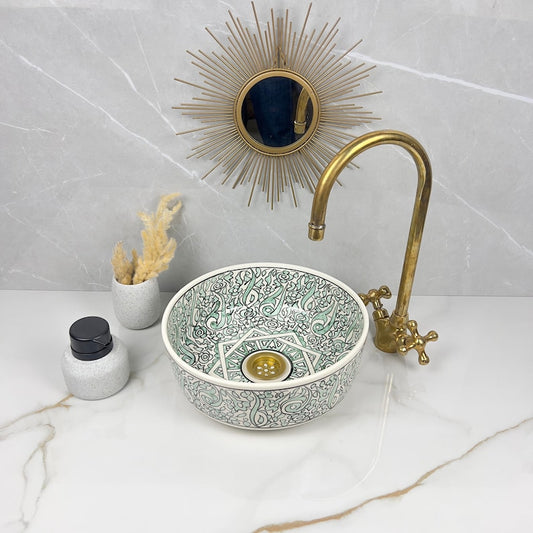 Marokkanisches Keramikwaschbecken im orientalischen Stil #277