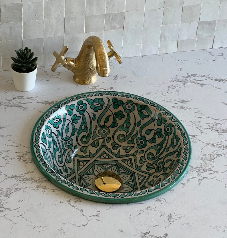 Vasque Marocaine en céramique de style oriental #30