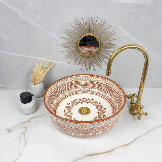 Marokkanisches Keramikwaschbecken im orientalischen Stil #233